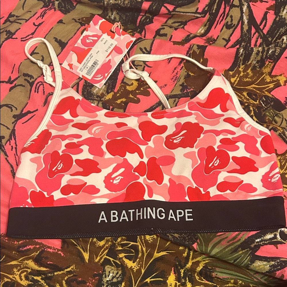 ABC Camo Sports Bape Bra Pink